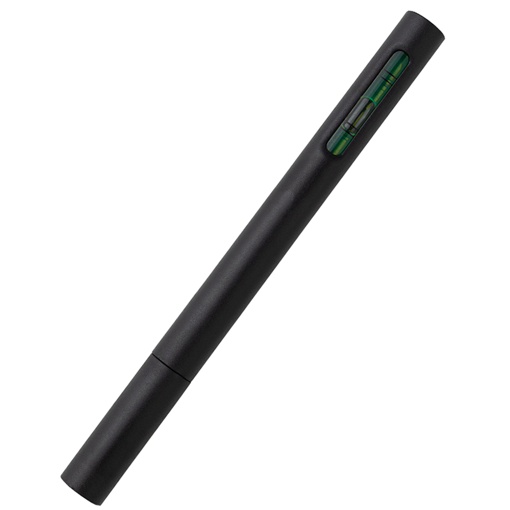 Ручка пластиковая  Prisma с линейкой и уровнем, Чёрный-3