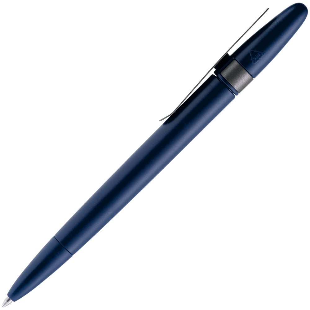 Ручка шариковая Prodir DS5 TSM Metal Clip, синяя с серым-2