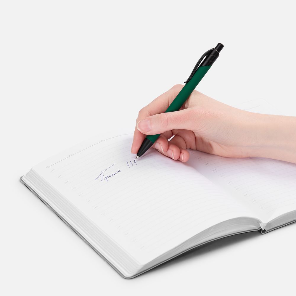 Ручка шариковая Undertone Black Soft Touch, зеленая-2