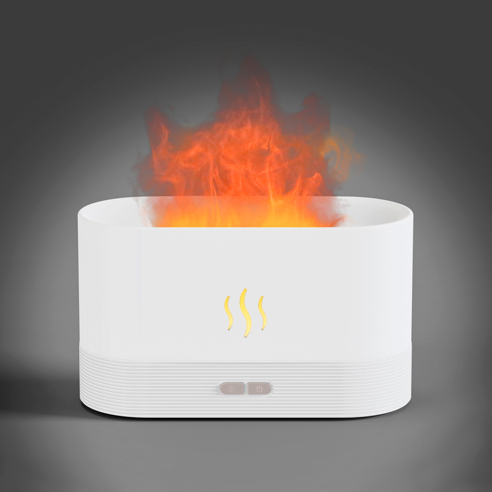 Светодиодный USB увлажнитель-ароматизатор Flame, Белый-1