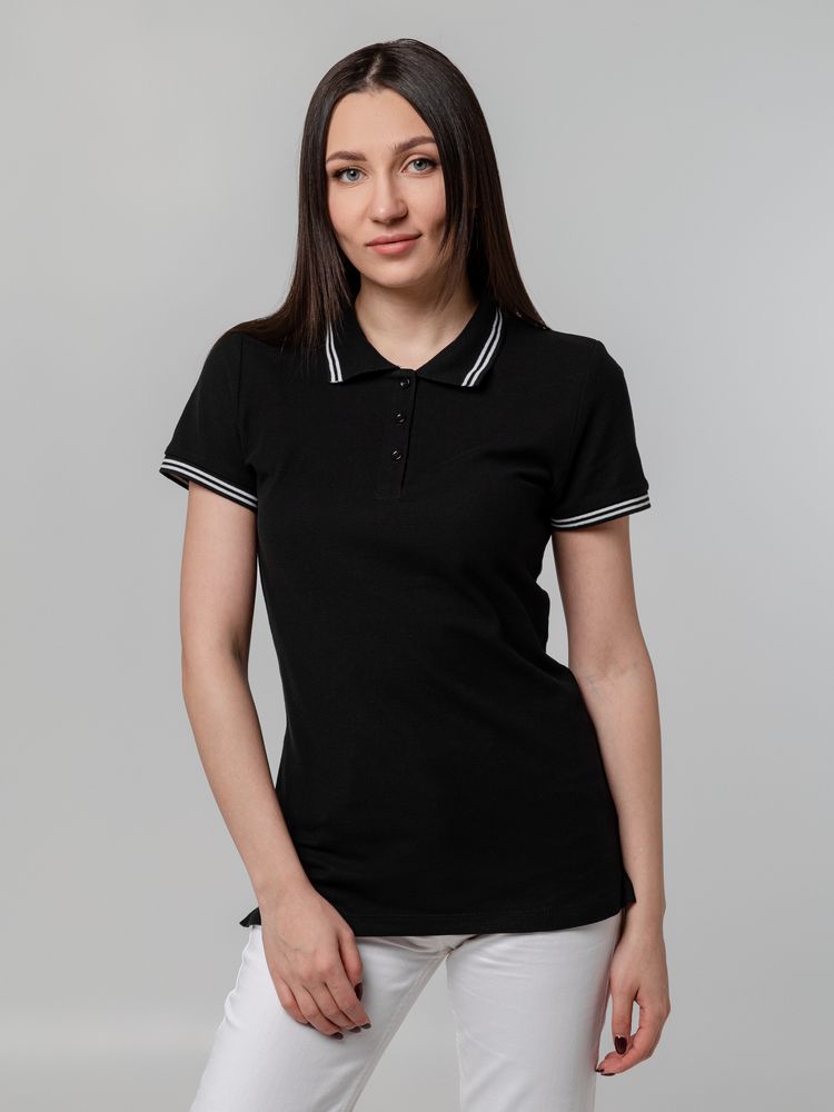Рубашка поло женская Virma Stripes Lady, черная-6