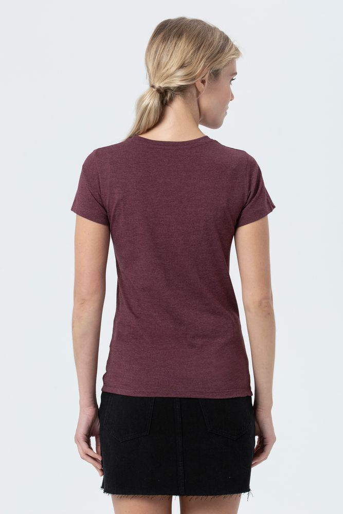 Футболка женская Regent Fit Women, бордовый меланж-5