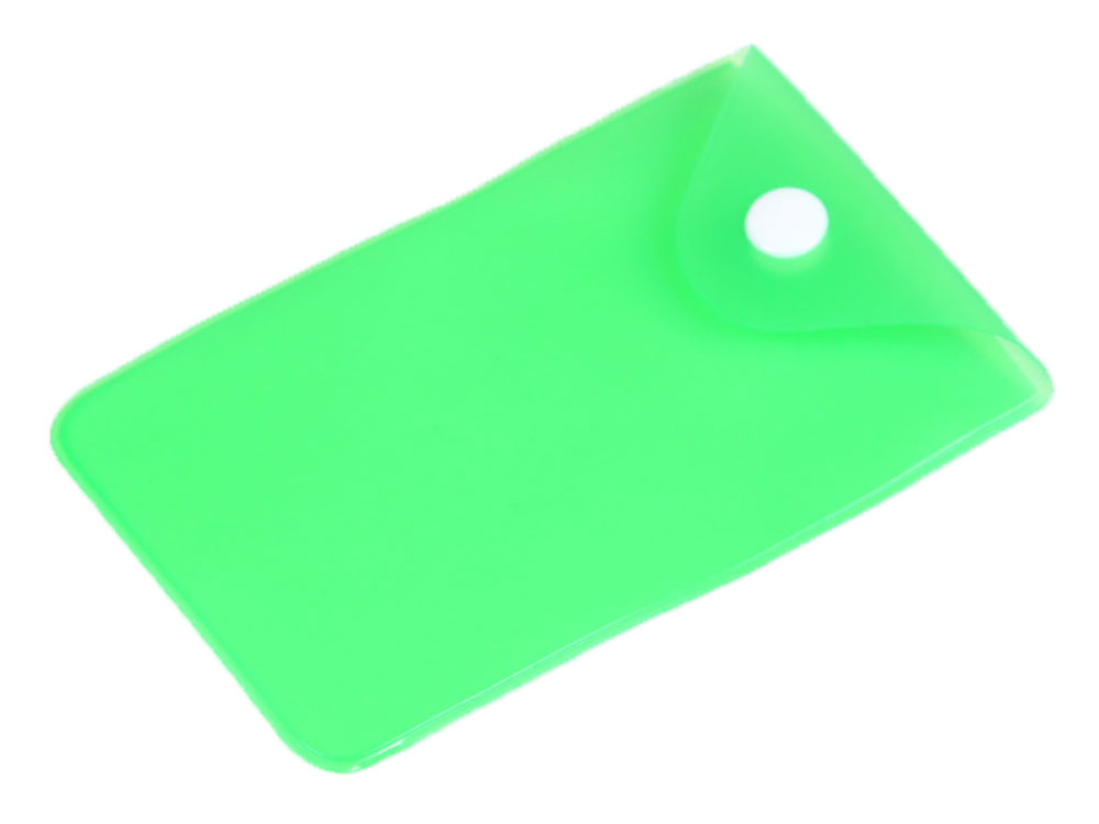 Прозрачный кармашек PVC, зеленый цвет-0