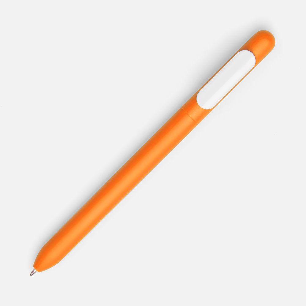 Ручка шариковая Swiper Soft Touch, неоново-оранжевая с белым-2