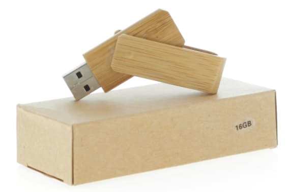 USB флеш карта 16Gb Bamboo, натуральный-2