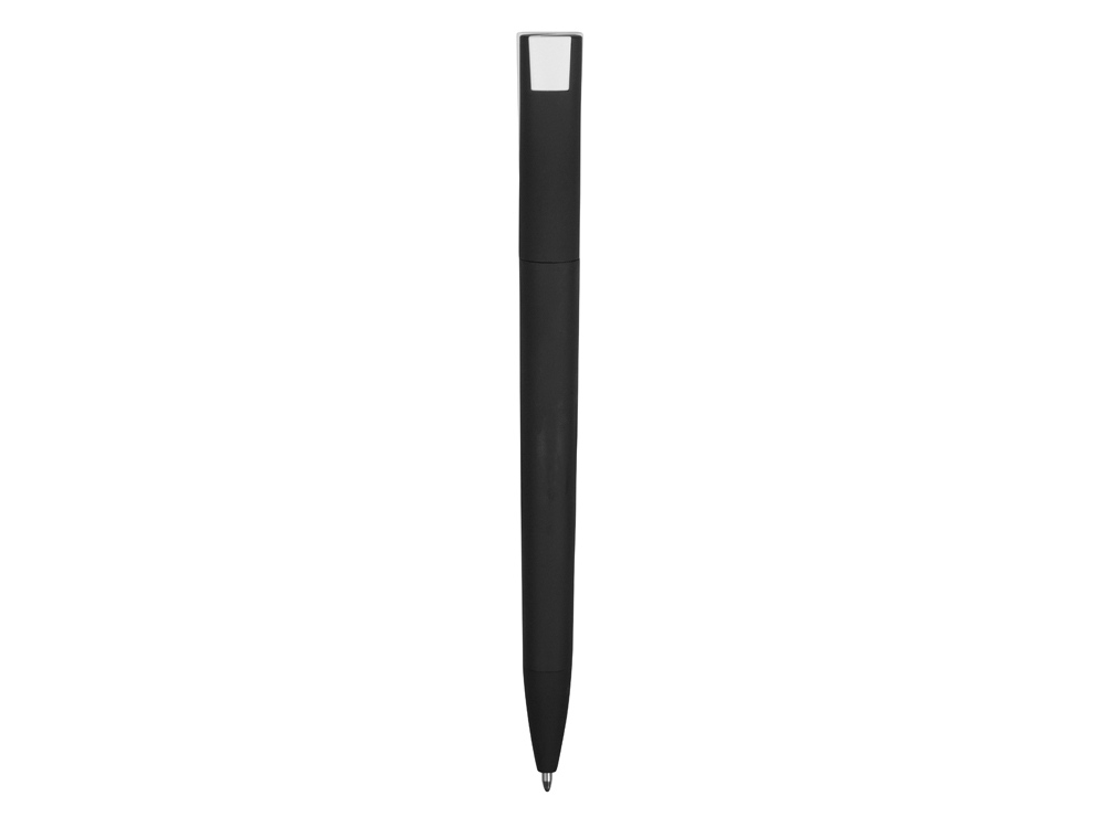 Ручка пластиковая soft-touch шариковая Zorro, черный/белый-3