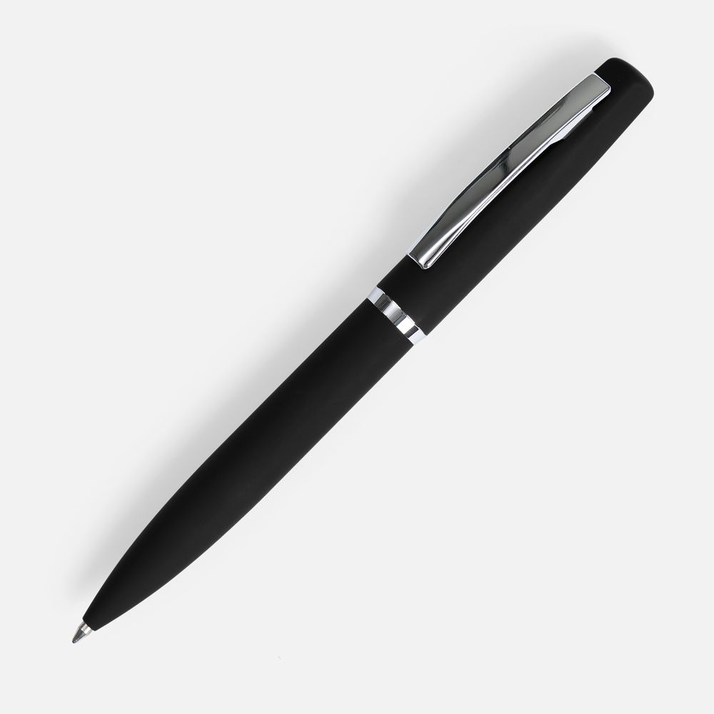 Ручка шариковая Bolt Soft Touch, черная-1