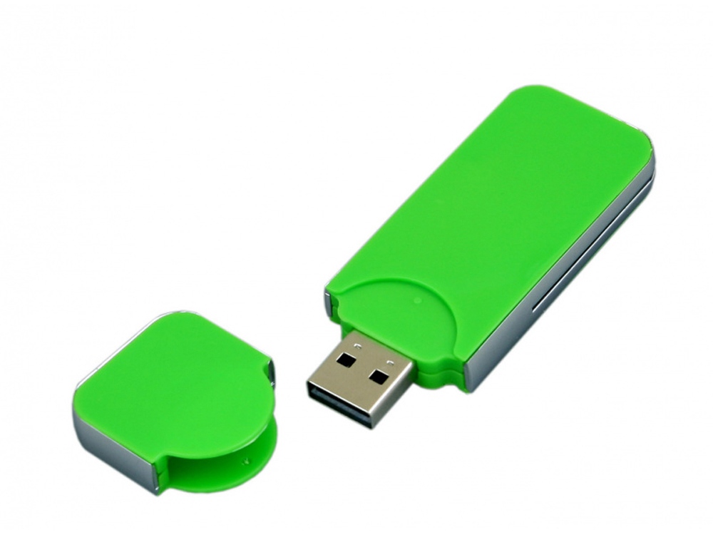 USB-флешка на 16 Гб в стиле I-phone, прямоугольнй формы, зеленый-1