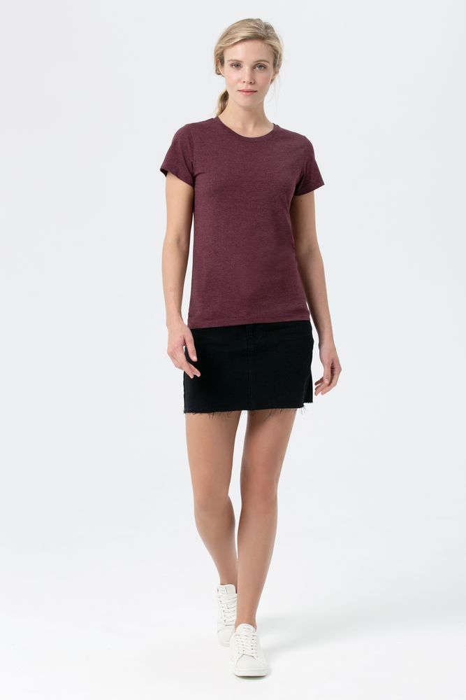 Футболка женская Regent Fit Women, бордовый меланж-7