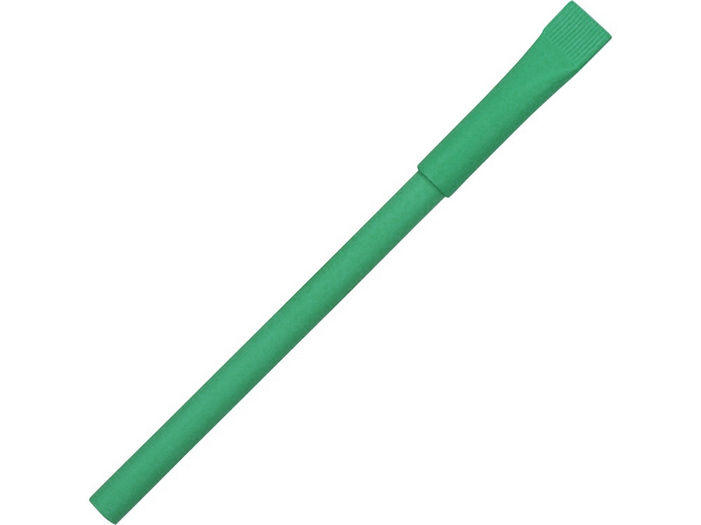 Ручка картонная с колпачком Recycled, нефритовый-0