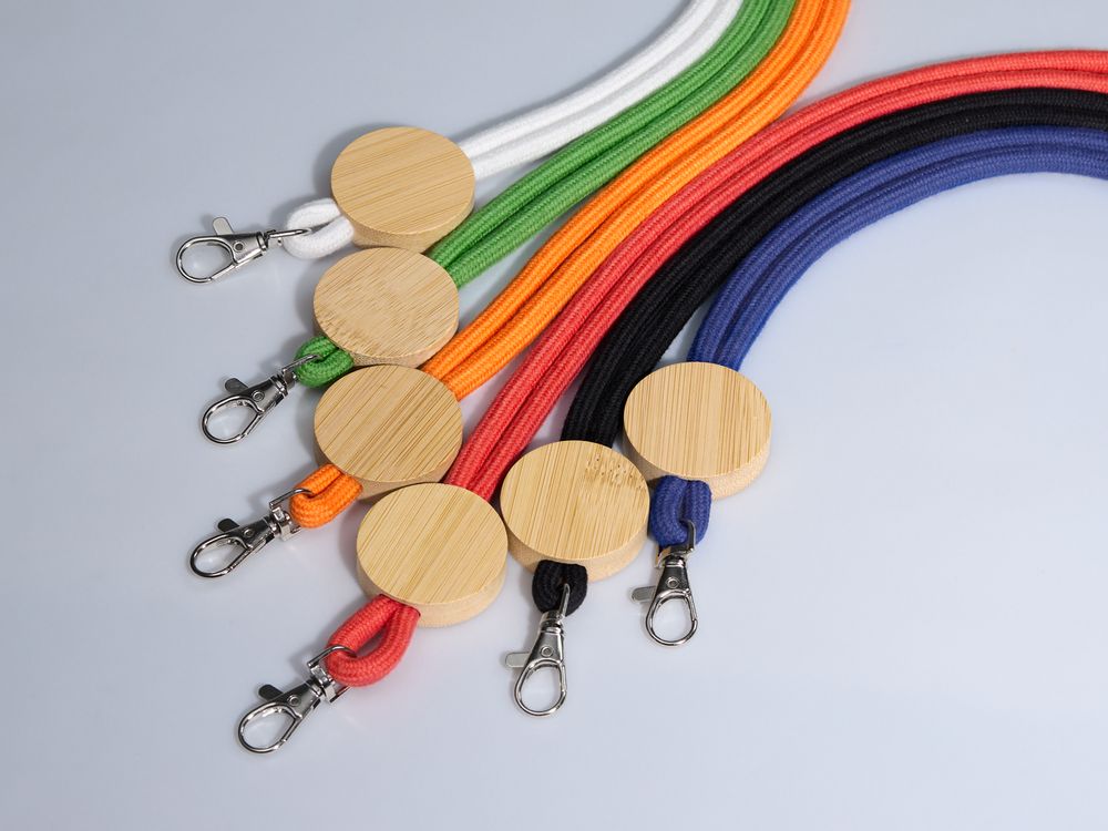 Шнурок для бейджа Tube Wood, оранжевый-5