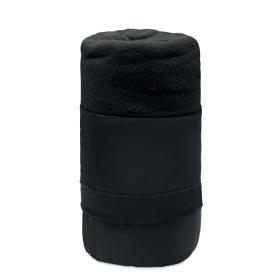 Флисовый дорожный плед из RPET, черный