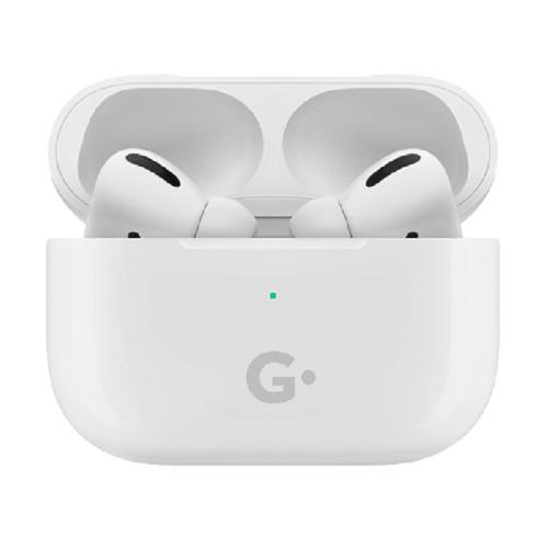 Наушники беспроводные GEOZON G-PRO, с зарядным боксом, с беспроводной зарядкой, белые, белый