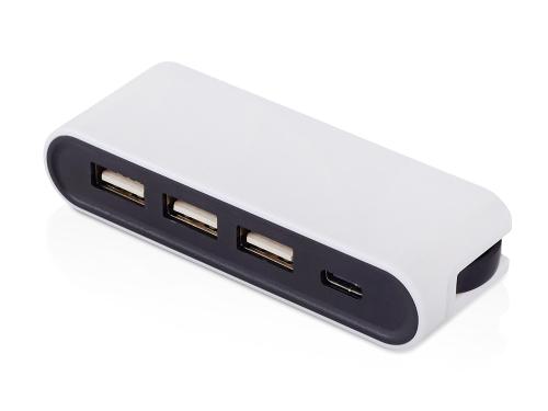 USB-хаб Hubix с коннектором 2-в-1 USB-C и USB-A, 2.0, белый