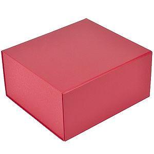 Упаковка подарочная, коробка складная размер 22 x 20 x 11 см, ярко-красный