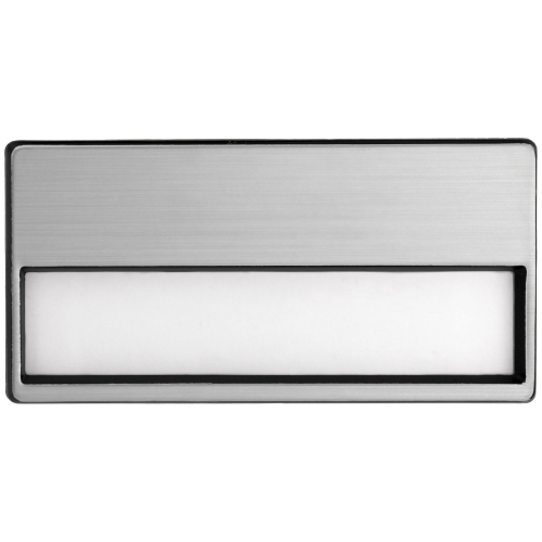 Бейдж Me Silver , Серебристый с чёрным