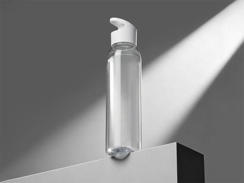 Бутылка для воды Plain 630 мл, прозрачный/белый