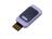 USB-флешка промо на 32 Гб прямоугольной формы, выдвижной механизм, белый