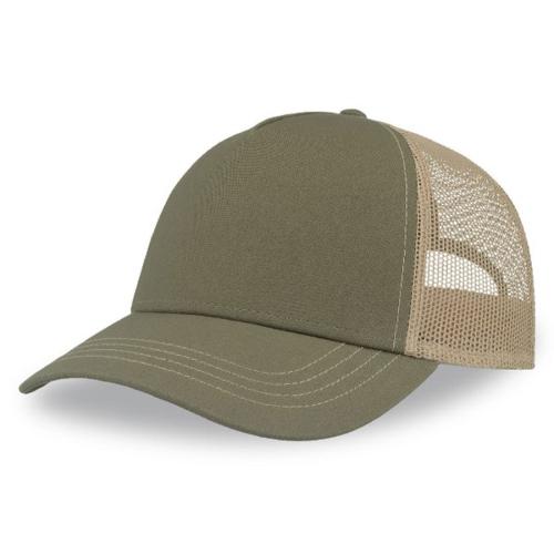 Бейсболка RAPPER CANVAS-S, 5 клиньев, пластиковая застёжка, оливковый, хаки