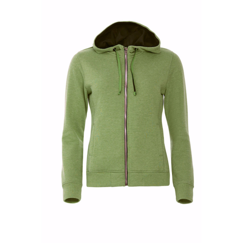 Толстовка женская Classic Hoody Full Zip, зеленый