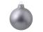 Стеклянный елочный шар Christmas bauble, серебро, металлик, с серебристым колпачком в черной коробке