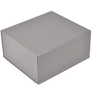 Упаковка  подарочная, коробка складная размер 22 x 20 x 11 см, серебристый