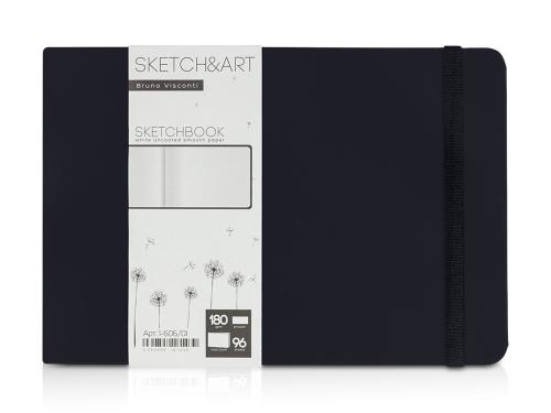 Скетчбук Sketch & Art в твердом переплете 213х146 мм, 96 л. белой бумаги 180 г/м2, черный