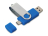 USB3.0/USB Type-C флешка на 16 Гб Квебек C, синий
