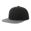 Бейсболка SNAP BACK-S, 6 клиньев, пластиковая застежка, черный, серый