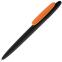 Ручка шариковая Prodir DS5 TRR-P Soft Touch, черная с оранжевым