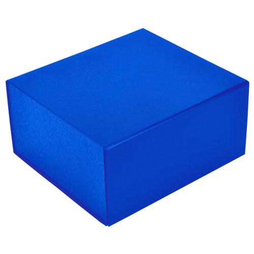 Упаковка подарочная, коробка складная размер 22 x 20 x 11 см, синий