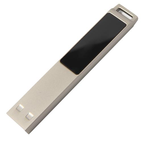 USB flash-карта LED с белой подсветкой (32Гб), серебристая, 6,6х1,2х0,45 см, металл, серебристый
