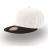 Бейсболка SNAP BACK, 6 клиньев, пластиковая застежка, белый, черный