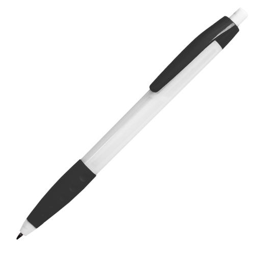 Ручка шариковая N9 с грипом, белый, черный