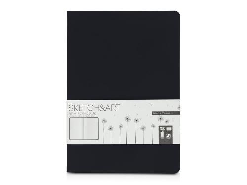 Скетчбук Sketch & Art в мягком переплете 147х210 мм, 24 л. белой бумаги 150 г/м2, черный