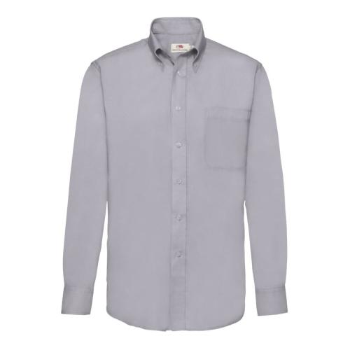 Рубашка мужская LONG SLEEVE OXFORD SHIRT 135, серый