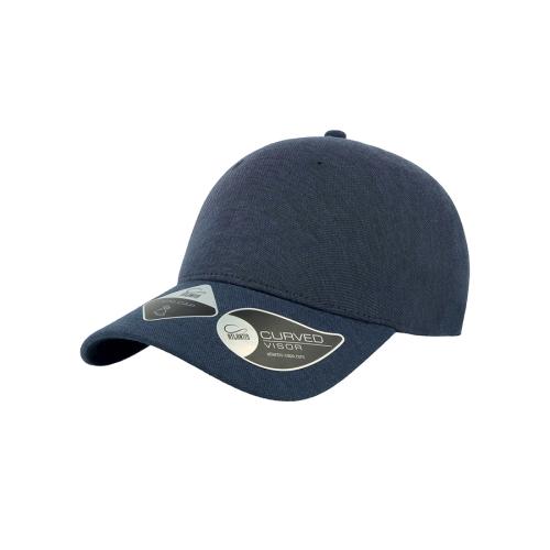 Бейсболка UNI-CAP PIQUET, без панелей и швов, без застежки, темно-синий